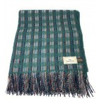 100% Recycled Wool Hebridean Blanket - Extra Large - Bottle Green